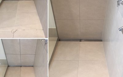 Reseal using Ardex Expoxy Grout & Maxisil N Siliconey